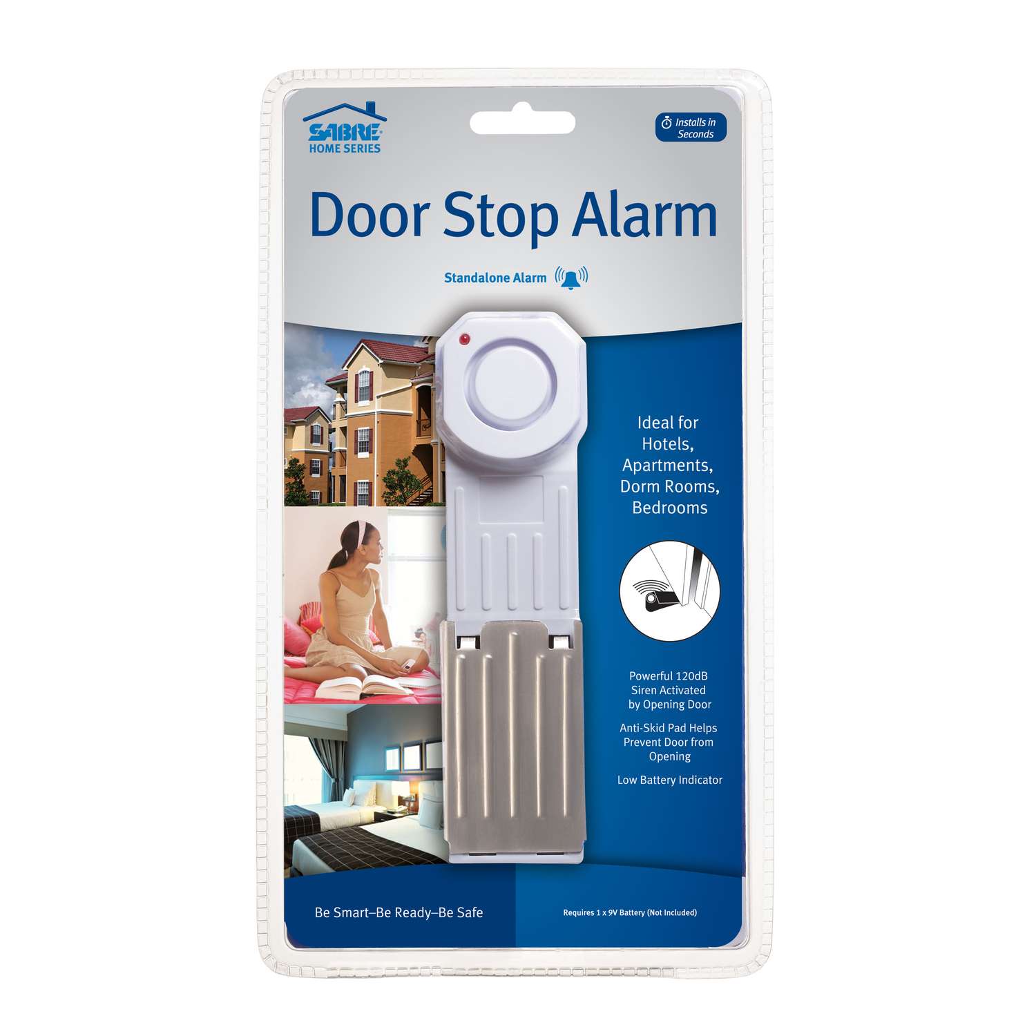 Stainless Steel Sturdy ABS Plastic Material Burglar Alert Alarm POCREATION Door Stop Security Alarm Hotels for Home Office Apartments 